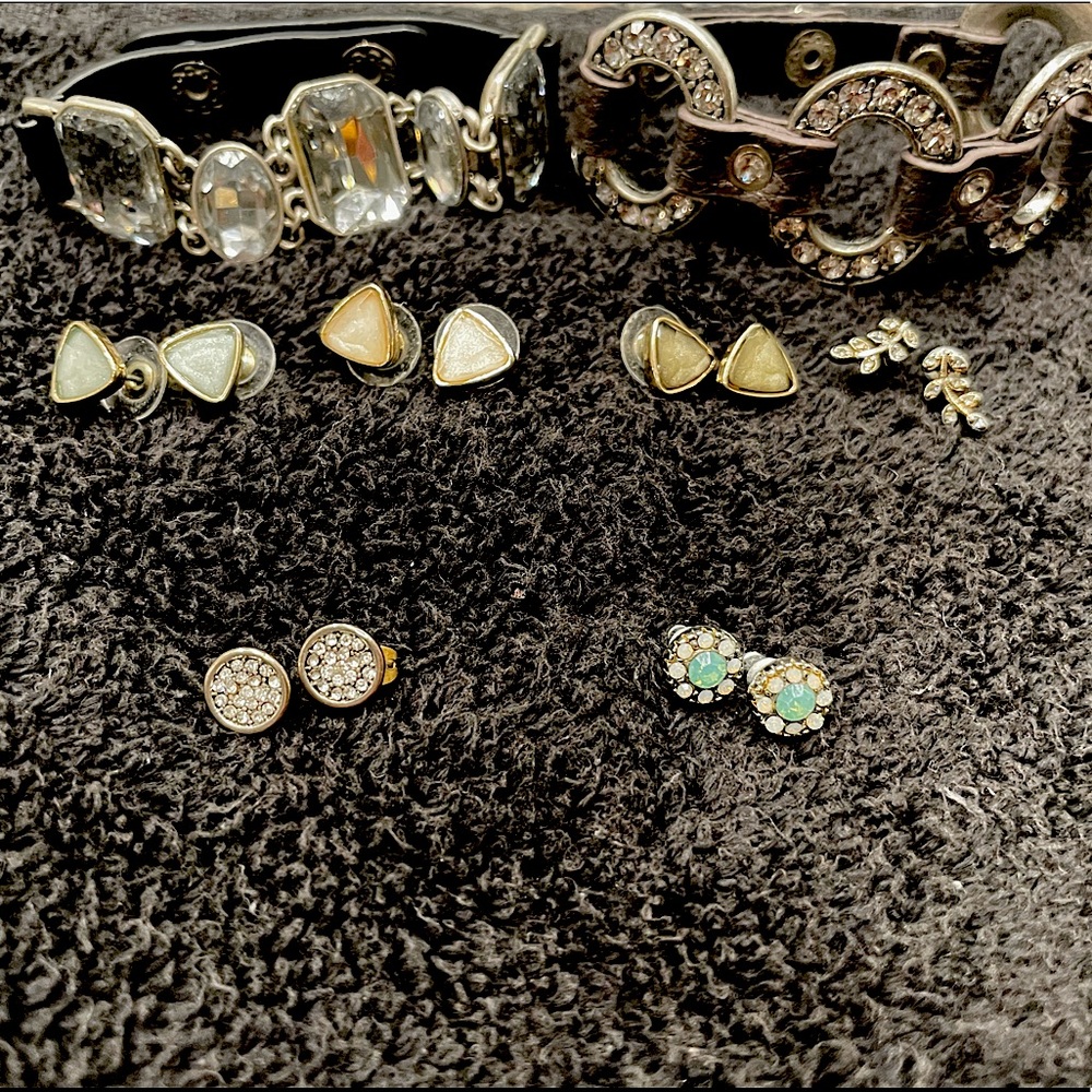 Jewelry. Earrings and bracelets.